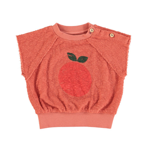 Baby Sweatshirt terracotta / apple print