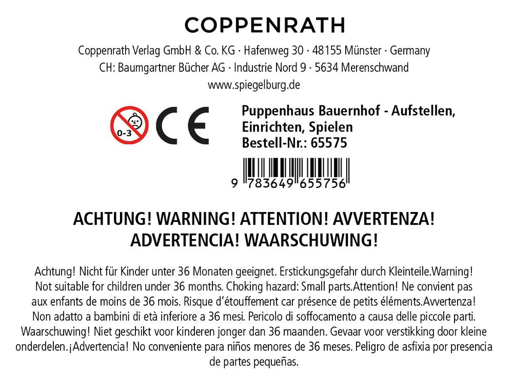 Puppenhaus Bauernhof - Aufstellen, Einrichten, Spielen ab 3J.