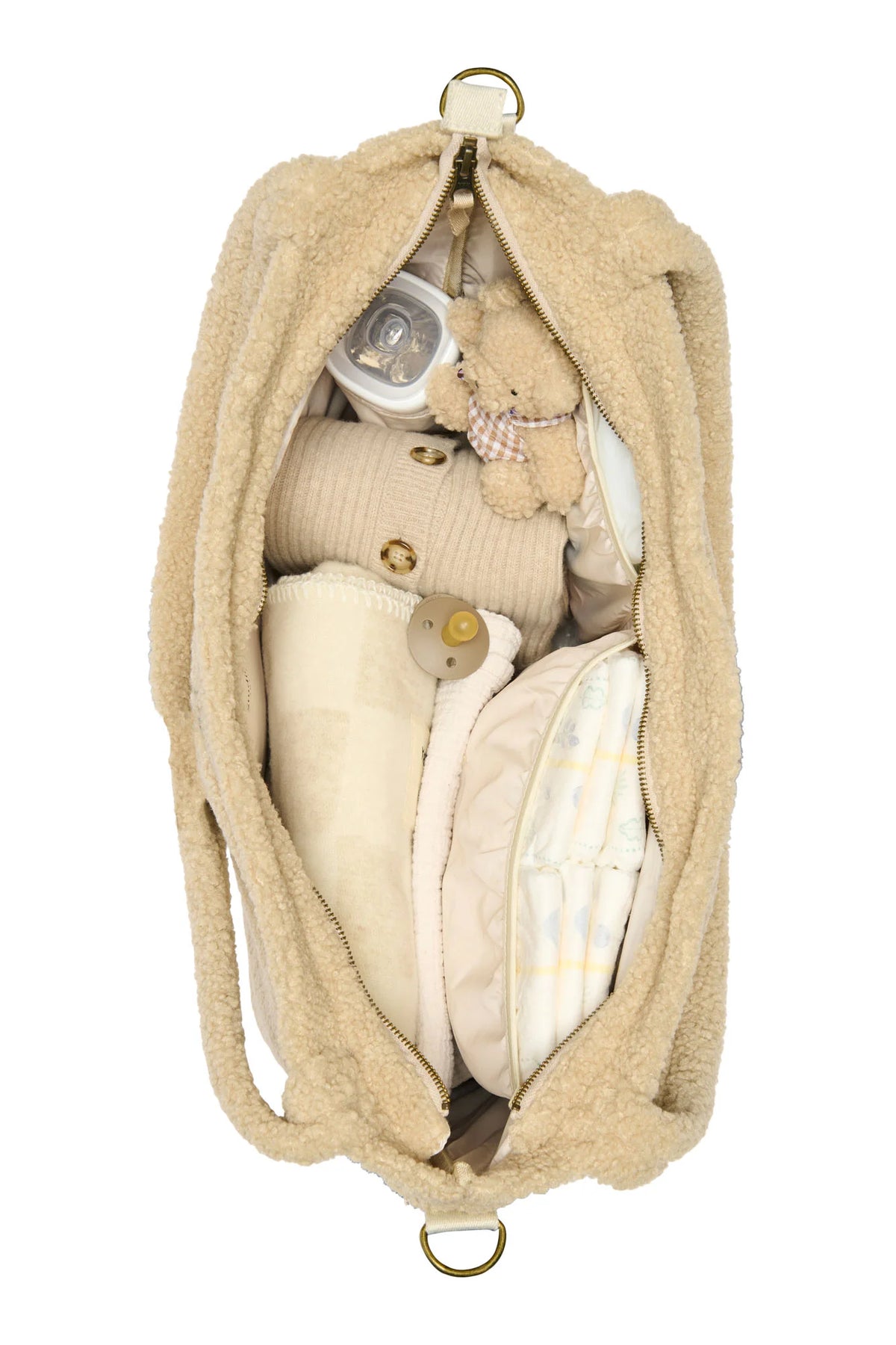 Ecru Teddy Wickeltasche