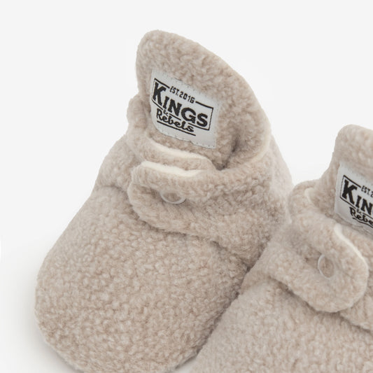 Booties Teddy Gripper Beige