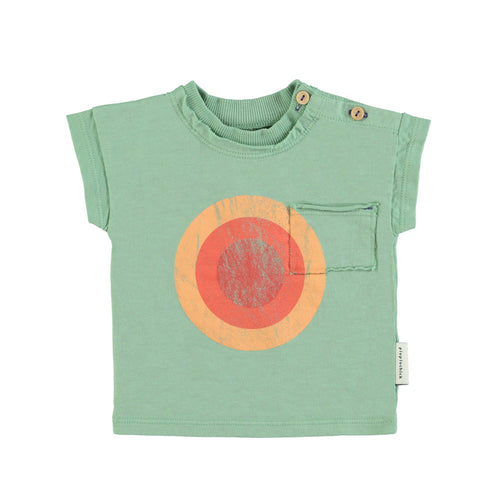 Baby T-Shirt Green / circle print