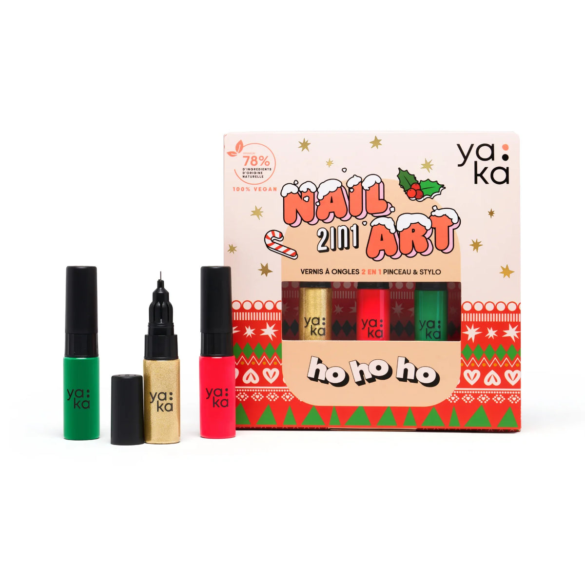 2-in-1-Nagellack-Set "Ho Ho Ho"
