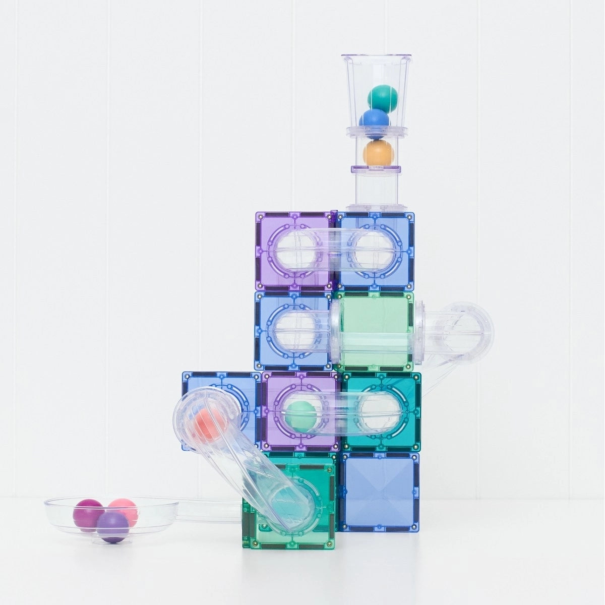 Magnetbausteine Pastel Ball Run Pack 114 Teile