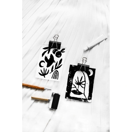 DIY Set Linoldruck-Karten