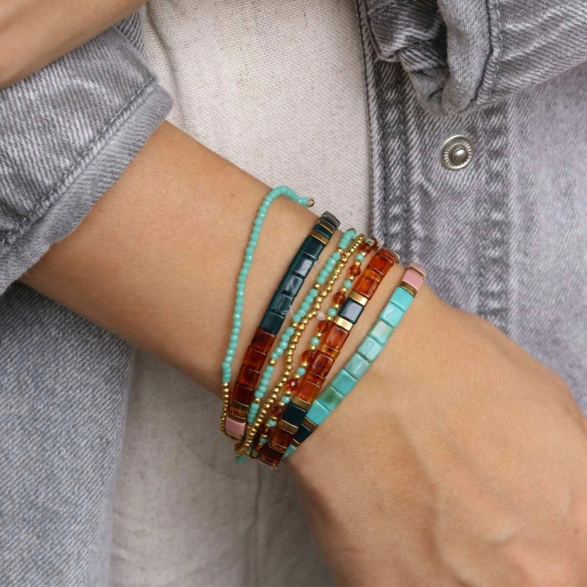 DIY Set Perlenarmbänder Gold