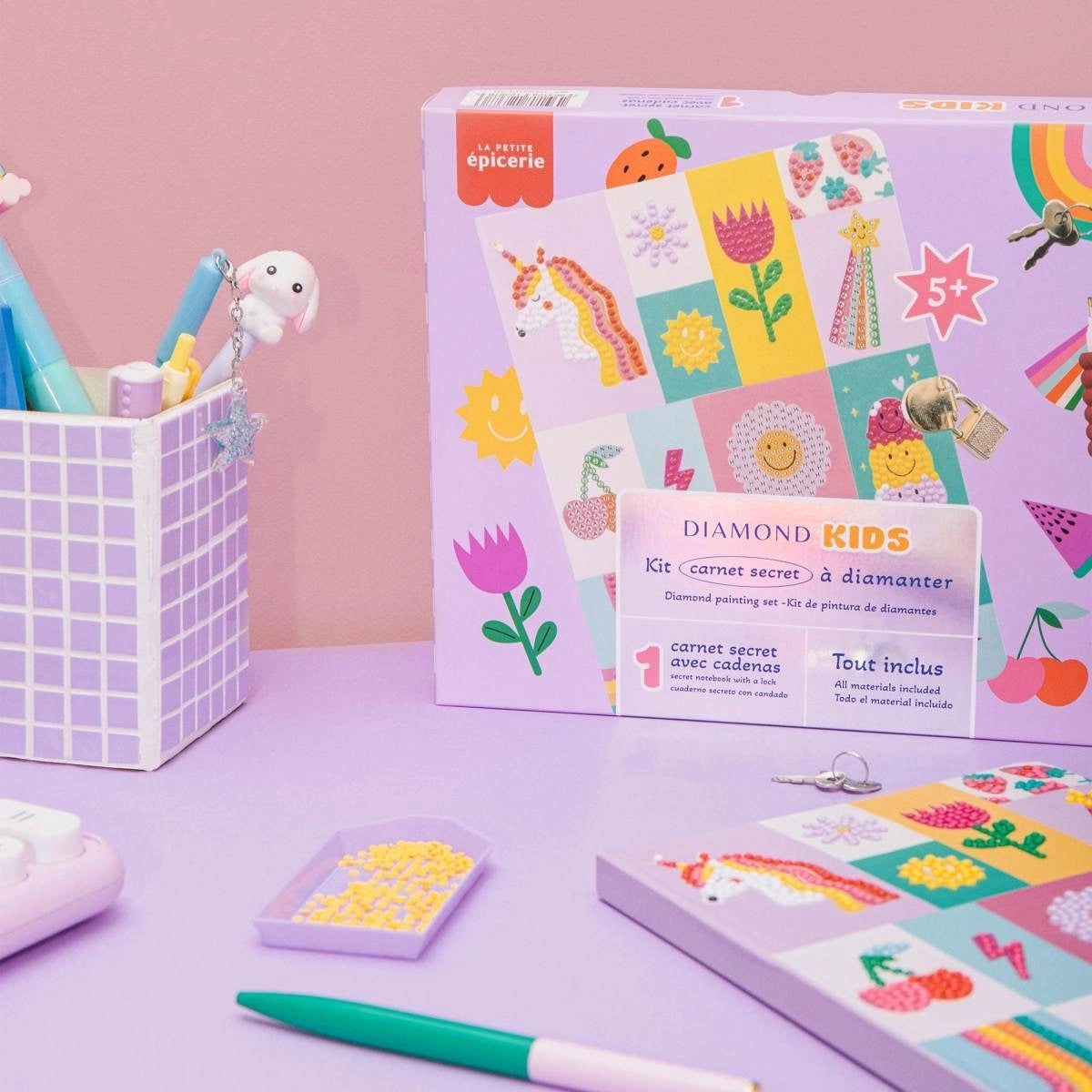 Diamond Painting Set Kids "Tagebuch"