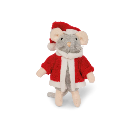 Kuscheltier Maus "Weihnachtsmann"