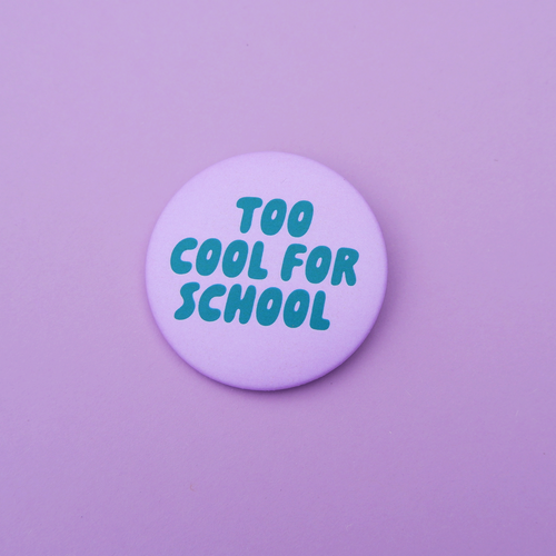 Too cool for school Button flieder-grün