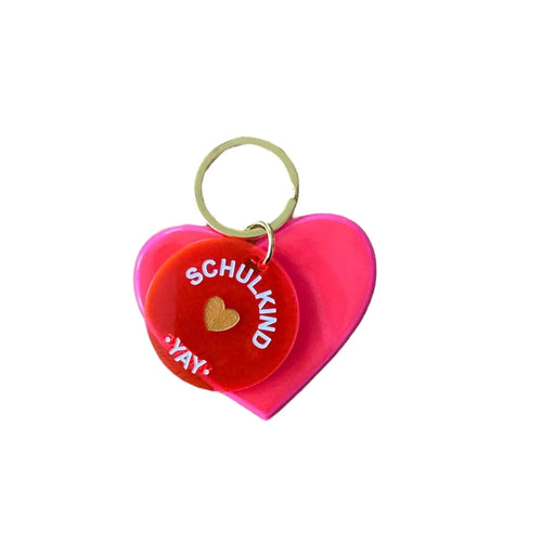 Schlüsselanhänger Schulkind Pink