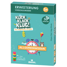 Laden Sie das Bild in den Galerie-Viewer, Klick Klack Klug Kartenset Allgemeinwissen ab 5 Jahren