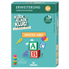 Laden Sie das Bild in den Galerie-Viewer, Klick Klack Klug Kartenset Erstes ABC ab 5 Jahren
