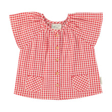 Laden Sie das Bild in den Galerie-Viewer, Bluse Red &amp; Ecru Checkered