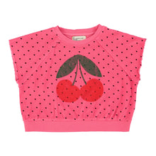 Laden Sie das Bild in den Galerie-Viewer, Sleeveless Sweatshirt Pink Cherry Print