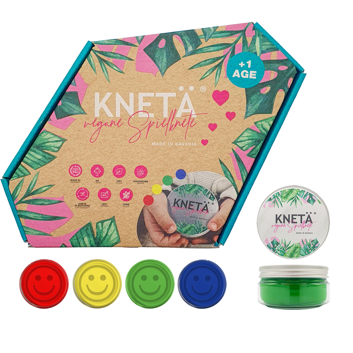 Knete 4er Dosen Set