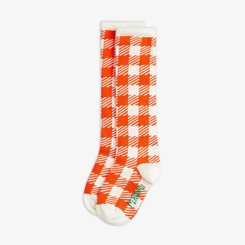Gingham Kniestrümpfe