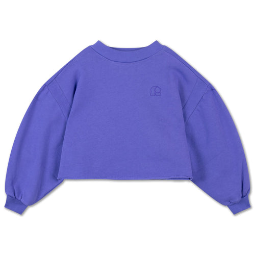 Crop Heart Sweater Royal Bloom