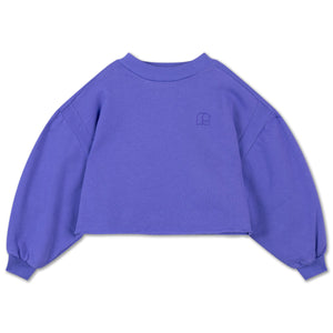 Crop Heart Sweater Royal Bloom