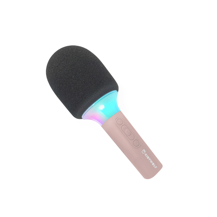 Kidymic Bluetooth Mikrofon mit Licht rosa
