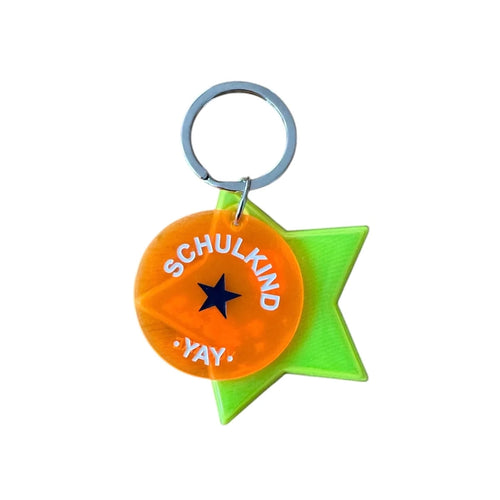 Schlüsselanhänger Schulkind Orange