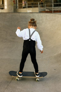 Strumpfhose mit Trägern ohne Fuß Classic Black Checked
