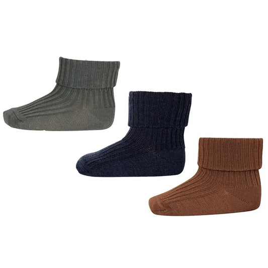 Wollripp-Socken 3er-Pack Peacan Pie
