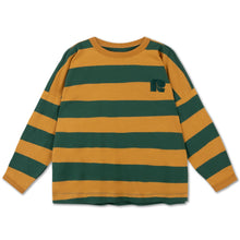 Laden Sie das Bild in den Galerie-Viewer, Wide Cut Longsleeve gold country green block stripe