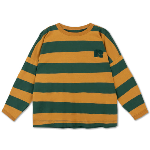 Wide Cut Longsleeve gold country green block stripe