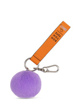 Laden Sie das Bild in den Galerie-Viewer, Smiley Eco Fuzzy Bag Charm Dark Purple