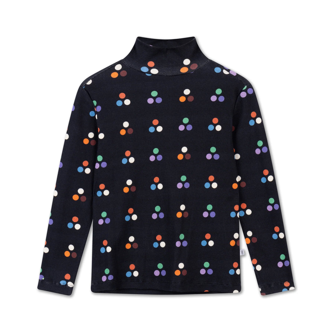 Turtle Neck Longsleeve graphite night multi dot