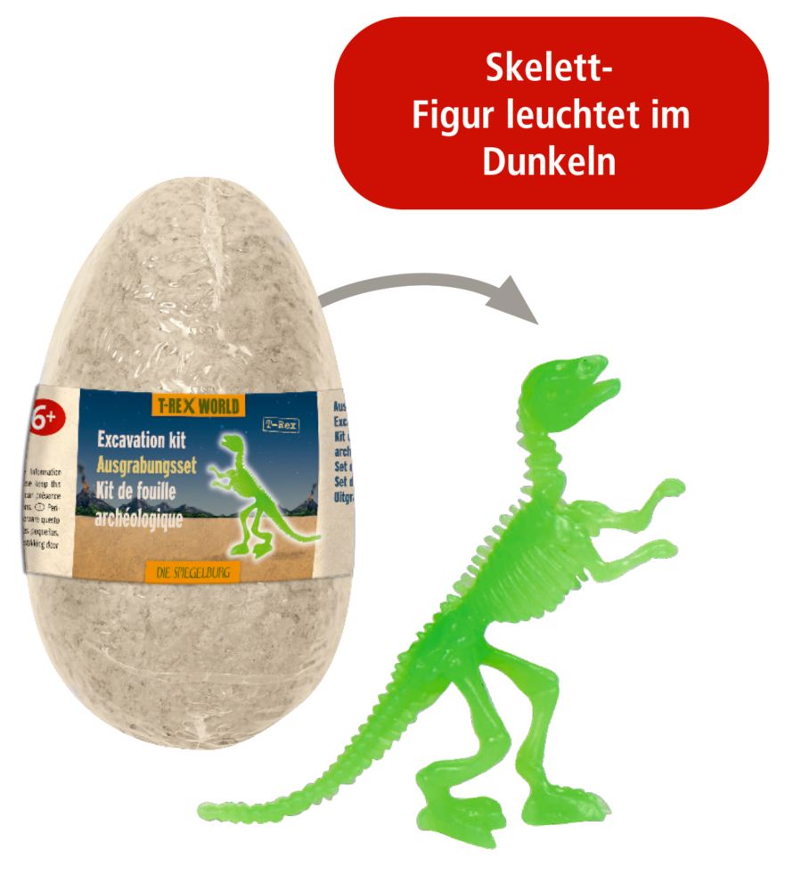 Ausgrabungsset Dinosaurier Figur im Ei