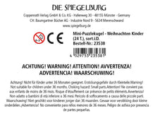 Laden Sie das Bild in den Galerie-Viewer, Mini-Puzzlekugel Fröhliche Weihnachten