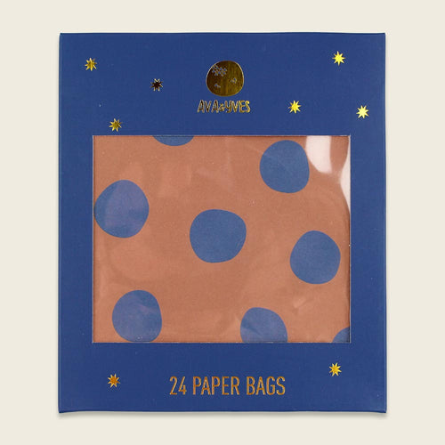 Geschenk- und Adventskalendertüten blau/rost