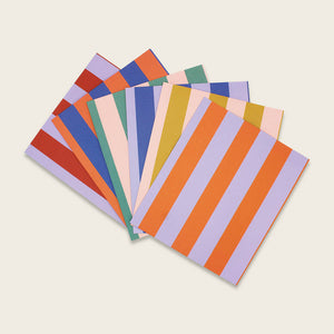 Geschenktütchen 24er Set bunte Streifen