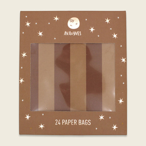 Geschenk- und Adventskalendertüten weiss/kupfer/braun