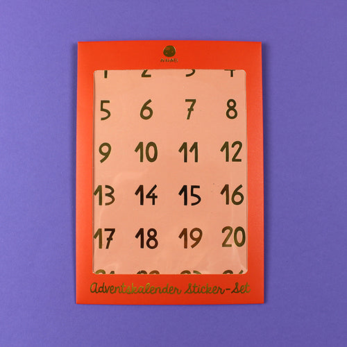 Adventskalender-Zahlensticker rosa