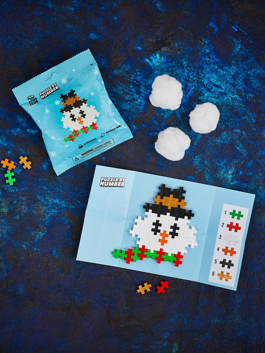 Puzzle by Number Mini Bausteine "Schneemann"