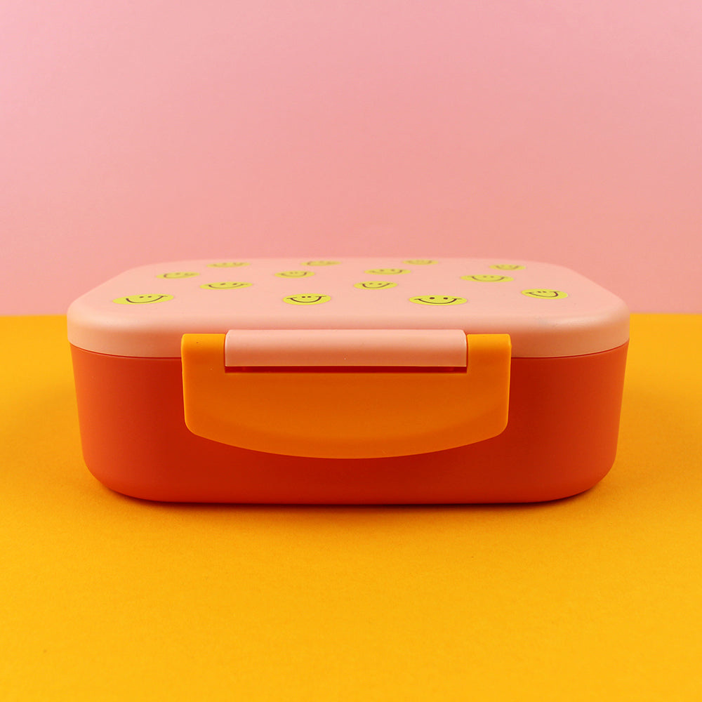 Brotdose Smile rosa/rot/violett