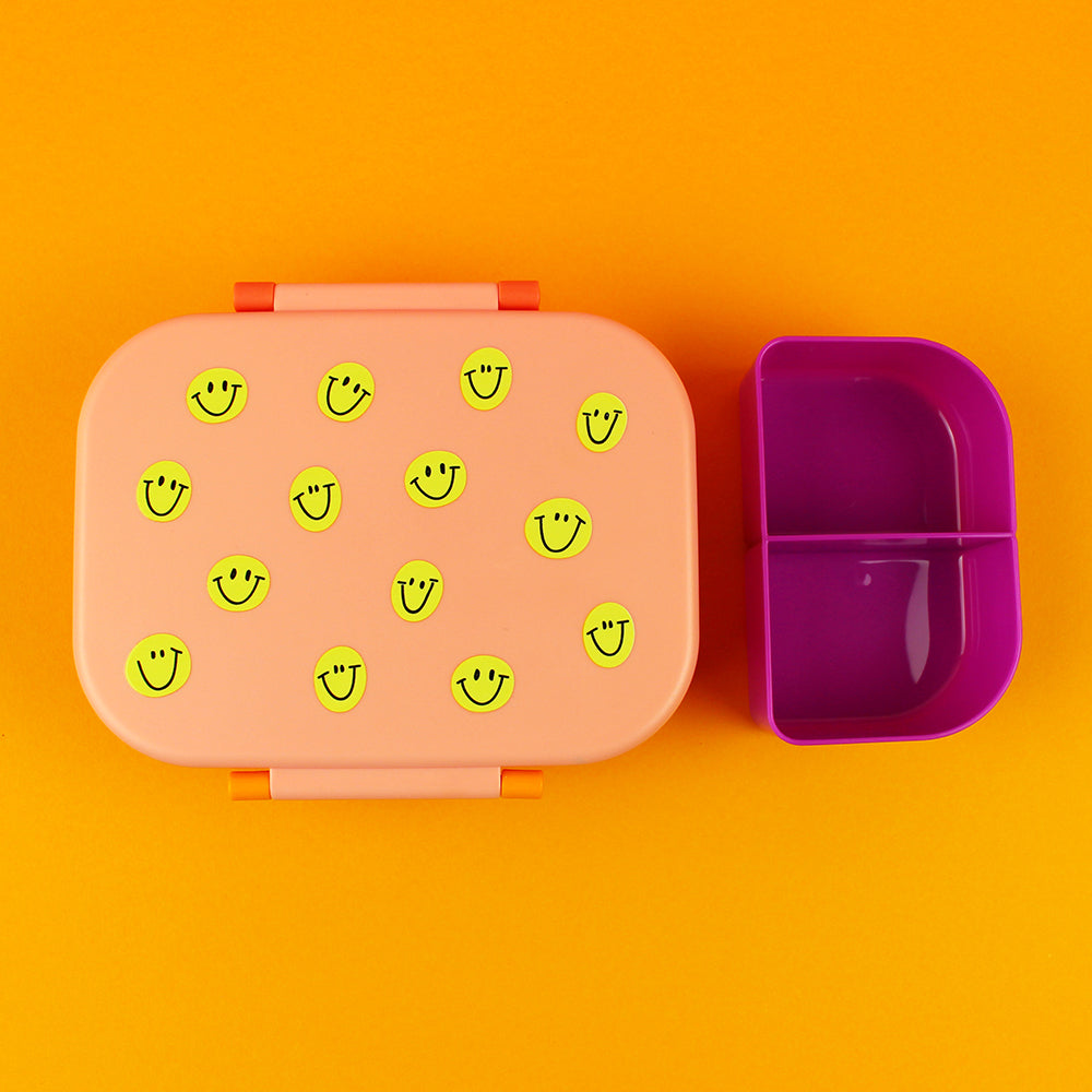 Brotdose Smile rosa/rot/violett