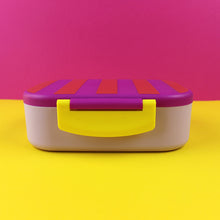 Laden Sie das Bild in den Galerie-Viewer, Brotdose Stripes violett/rot-flieder