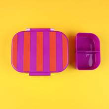 Laden Sie das Bild in den Galerie-Viewer, Brotdose Stripes violett/rot-flieder