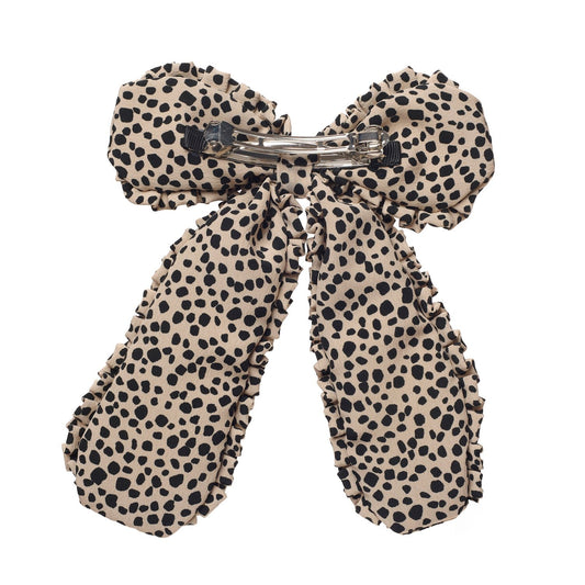 Leopard Love Frilly Bow Haarspange