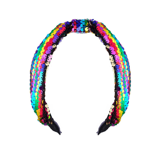 Rainbow Pailletten Haarreif