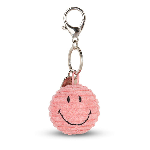 Smiley Eco Cord Schlüsselanhänger Bubblegum Pink