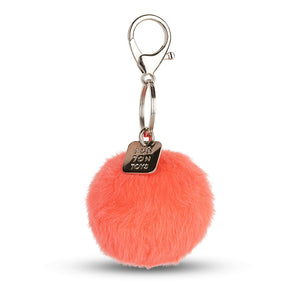 Smiley Eco Fuzzy Schlüsselanhänger Bright Coral