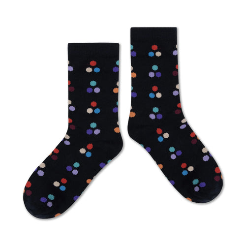 Socken graphite night multi dot