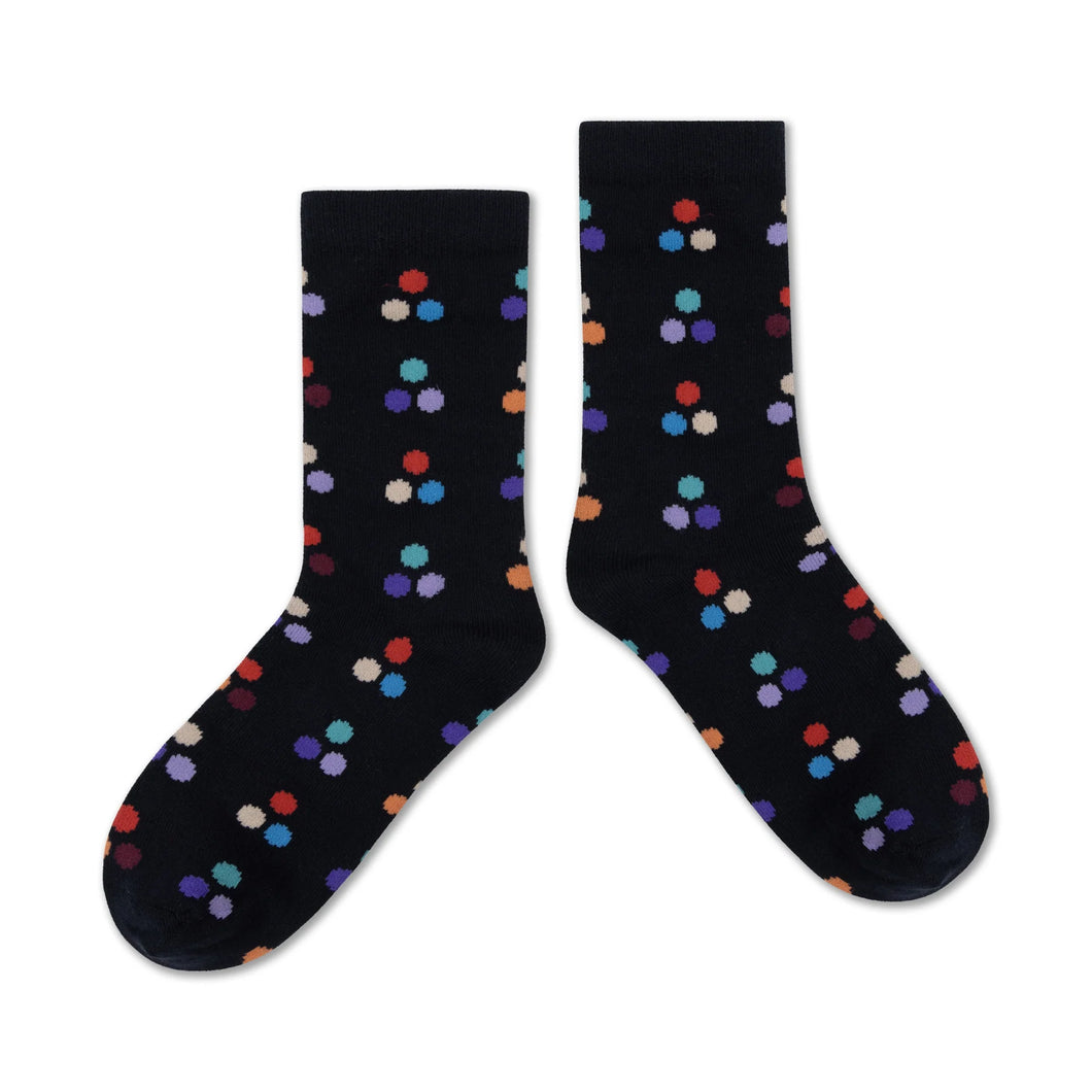 Socken graphite night multi dot