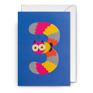 Klappkarte "3"