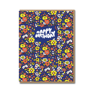 Klappkarte "Happy Birthday Flowers"