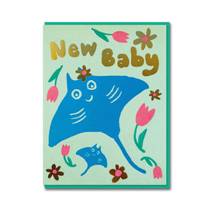 Klappkarte "New Baby Rochen"