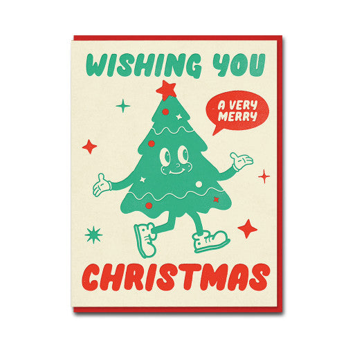 Klappkarte "Wishing you a very merry Christmas"